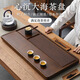 天喜（TIANXI）茶盤家用竹制茶盤帶排水高檔茶托盤功夫茶具套裝辦公桌茶盤茶臺 黃花梨色茶盤【50*28CM】