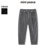 MiniPeace太平鳥童裝女童牛仔褲冬季加絨褲F2HAC4237 黑色 150cm