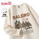 班尼路（Baleno）美式潮流風(fēng)t恤男青少年休閑運動(dòng)風(fēng)男士長(cháng)袖純棉重磅百搭學(xué)生上衣