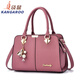 袋鼠（KANGAROO）手提包包2025潮單肩斜挎包時(shí)尚百搭中年女士大容量媽媽包女包 粉紅色