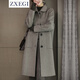 ZXEGI高端早秋女裝外套2025年新款毛呢大衣女中長(cháng)款韓版顯瘦零羊絨100% 奶燕麥 M
