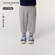 Teenie Weenie Kids小熊童裝25新款男女寶學(xué)院風(fēng)純棉寬松束腳衛(wèi)褲 中灰色 100 cm