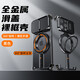 派凡【鏡頭滑蓋殼】適用蘋果iPhone16promax手機殼iPhone15金屬無邊框鏤空旋轉(zhuǎn)磁吸支架防摔保護套新款 黑色【一鍵裝卸/鏡頭滑蓋/磁吸支架/氣囊防摔】 iPhone 15 Pro Max