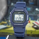 卡西歐（CASIO）數顯方塊小方塊時(shí)尚運動(dòng)防水手表男表W-218H-1A 2A 3A 4B2 電子表 W-218H-2A沉默藍 【附加貼膜】