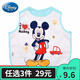 【單件】迪士尼（Disney）寶寶吃飯罩衣嬰兒童冬飯兜幼兒罩衫圍裙防水反穿衣長(cháng)袖畫(huà)畫(huà)罩衣 【單件】短袖米奇罩衣 90碼