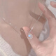 秦福炫項鏈女純銀吊墜輕奢鎖骨鏈送女朋友七夕情人節禮物帶禮盒 織月【925銀】銀色送禮盒