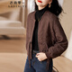 衣典零一（LEDIALYI）棒球服外套女2025春秋季女裝新款小個(gè)子休閑洋氣寬松短款?yuàn)A克上衣 咖啡色 M （建議115斤內(nèi)）
