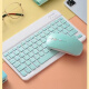 品怡 蓝牙键盘 手机平板外接无线键盘 彩色妙控磁吸ipad air键盘鼠标套 10寸湖蓝键盘+电池款鼠标