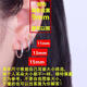 只雙銀耳環(huán)9999純銀女睡覺不用取的耳環(huán)耳圈銀酷花百搭飾養(yǎng)耳朵防 麻花款-直徑15mm一對