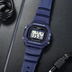卡西歐（CASIO）男表小方塊電子表 運動(dòng)手表學(xué)生手表 多功能防水男士手表 方塊藍色W-218H-2A