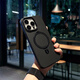 梵皓伊 新款凱夫拉碳纖維紋自帶隱形磁吸支架適用iphone15promax手機殼蘋果14pro超薄散熱膚感16保護套男 高品質-黑色【凱夫拉碳纖紋-隱形磁吸支架】 iPhone16Promax