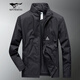 七匹狼夾克男外套2022秋冬新款戶(hù)外休閑透氣立領(lǐng)百搭男士短款茄克衫 001(黑色)  175/96A/L