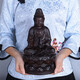 之檸黑檀木雕觀(guān)音擺件實(shí)木觀(guān)音佛像坐蓮菩薩凈瓶觀(guān)音家居喬遷工藝禮品 黑檀木 觀(guān)音菩薩【高30M】