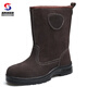 中石油工人油田勞保鞋工作靴勞保靴子男高幫電焊鋼包頭防砸防刺穿防燙防飛濺防護鞋 深棕色四季款 43