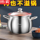 鋼盾德國進(jìn)口品質(zhì)【大肚鍋】不銹鋼湯鍋加厚家用煮粥面奶鍋大容量燉雞 1cm 8800ml 御湯煲 304加高特厚
