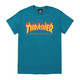 THRASHER【THRASHER官方】FLAME TEE火焰潮滑板短袖T恤 王一博同款 海洋藍黃火焰 M