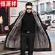 恒源祥2023冬新款派克服男皮毛一體加厚整貂內膽過(guò)膝長(cháng)款可拆卸內膽皮草 經(jīng)典灰色貂毛 5XL (191-210斤)