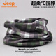 Jeep男女圍脖套秋冬防風(fēng)騎行戶(hù)外套頭兩用多功能保暖時(shí)尚格子圍巾防寒 格子紫綠 均碼