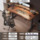 凡積電動(dòng)升降桌電腦桌臺(tái)式實(shí)木電競(jìng)辦公學(xué)習(xí)客廳書桌子工作臺(tái)家用臥室 【單電機(jī)】橡膠木桌面+黑腿 160×60×76CM