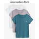 Abercrombie & Fitch經(jīng)典小麋鹿圖案女裝夏季美式3件組合裝圓領(lǐng)短袖T恤139-4670 多色 XS 160/84A