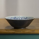 和風(fēng)四季日式廚具餐具藍蓮花釉下彩陶瓷碗家用米飯碗圓味碟面碗湯碗喇叭碗 藍蓮花7.7英寸面碗800ml