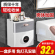 愛格（aige）免打孔防水衛(wèi)生間紙巾盒廁所收納置物架卷紙抽紙盒浴室衛(wèi)生紙盒 百搭灰-雙層輕奢鍍金拉手款