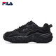 斐樂（FILA）男女同款跑步鞋舒適輕便慢跑透氣休閑運(yùn)動(dòng)鞋七夕送掠奪者情侶鞋 黑-BK【女款】 38