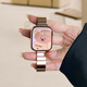 MSSM適用蘋果手表apple iwatch ultra2/S10/9/8/7/6/5/4SE金屬女款輕奢表帶 輕奢女款小蠻腰表帶【玫瑰金】 40/41/(S10)42MM通用