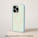 CARE CASE藍色邊框磁吸手機殼 小眾創(chuàng  )意 原創(chuàng  )設計 適用于蘋(píng)果iPhone17 16 15 14 Pro Max 防摔獨立按鍵 青綠色磁吸手機殼 iPhone 16 pro