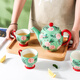 川島屋北歐風(fēng)格茶壺泡茶大容量泡茶壺單壺陶瓷茶具家用花茶壺套裝 1壺4杯1100ml(玫瑰)
