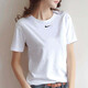 耐克（NIKE）女裝夏新款運(yùn)動服跑步健身訓(xùn)練休閑短袖純棉針織透氣寬松運(yùn)動T恤 針織透氣/白色 M