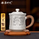 銀器時代銀杯子S999手工銀水杯家用加厚茶缸杯大容量送人禮茶具辦公銀茶杯 中號420克450毫升