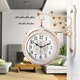 康巴絲雙面簡(jiǎn)約現代掛鐘田園家用鐘表客廳兩面吊鐘創(chuàng  )意石英鐘 白金色3064 14英寸