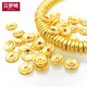 貝羅綺999足金轉(zhuǎn)運(yùn)珠散珠隔珠平安扣黃金凹面隔片3D硬金扁珠光珠佛散珠 0.17-0.2克直徑7毫米一顆的價(jià)格