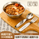 沃德百惠（WORTHBUY）304不銹鋼碗家用防摔防燙湯碗寶寶學(xué)吃飯碗嬰兒輔食碗餐具套裝 熊