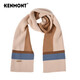 卡蒙（Kenmont）兒童撞色格子拼接針織圍巾秋冬護頸保暖圍脖小孩學(xué)生百搭km-4487