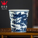 鐘家窯（Zhong' s Kiln）鐘家窯柴窯青花可樂杯景德鎮(zhèn)手工手繪云龍紋創(chuàng)意水杯果汁冷飲茶杯