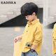 Radinka2025春秋新款男童春裝套裝中大童洋氣襯衫牛仔褲兩件套兒童裝ELI AS上衣黃色襯衫 150 碼建議身高145厘米左右
