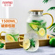 恩爾美（nRMEi）涼水壺冷水壺涼水玻璃杯水壺耐高溫大容量家用果汁檸檬水壺 2.0L壺+2杯