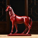 木馬鎮宅風(fēng)水擺件實(shí)木馬紅色駿馬家居玄關(guān)電視柜裝飾工藝品 紅色花梨木 實(shí)木精雕駿馬高8cm