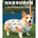 Lanswood 狗狗衣服夏季小型犬寵物柯基衣服薄款泰迪小狗夏日狗背心防掉毛 夏日菠蘿【背心款】 XL 建議29-35斤