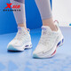 特步動(dòng)力巢跑鞋女2022年秋冬季緩震皮面跑步鞋舒適休閑運動(dòng)鞋女鞋 帆白/北極桃粉 38