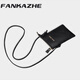 FANKAZHE   品牌  真皮手機包斜挎包女2022新款豎款牛皮零錢手機袋迷你放手機的小包 黑色