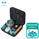BYKE戶外旅行茶具小套便攜快客杯燒水壺一體戶外防風(fēng)爐野外露營煮茶爐 秒茶 時尚白色+氣罐4瓶