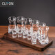 CLITON白酒杯分酒器100ml酒具套裝一口小酒杯子彈杯玻璃酒壺酒盅6壺6杯