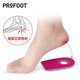 PROFOOT骨刺鞋墊女足跟墊腳后跟墊跟痛癥足后跟疼痛后腳跟疼骨刺后跟墊軟 粉色 均碼