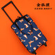 京控買(mǎi)菜車(chē)小拉車(chē)折疊購物車(chē)手拉車(chē)便攜小拖車(chē)家用輕便買(mǎi)菜拉桿車(chē) 金狐貍 雙層抽繩鎖口款(雙層保溫+PU輪+加粗拉桿