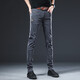 JACKTOMSLEE男裝新款彈力牛仔褲 男韓版街頭時(shí)尚潮褲煙灰修身小腳褲男百搭牛仔 28(2尺1)