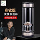 茶之戀彩鈦版999純銀茶水分離杯男士高檔便攜過(guò)濾旅行禮物雙層泡茶水杯 炫目銀-銀蓮花（彩鈦版）