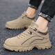 逐升鞋子男春夏季高幫工裝鞋男士45464748大碼工作鞋百搭勞保鞋馬丁靴 YJ-B6873卡其色 41
